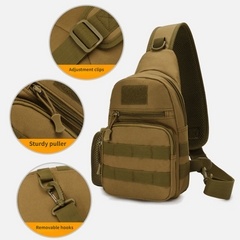 Men's Tactical Shoulder Bag With Bottle Holder