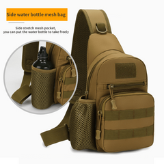 Men's Tactical Shoulder Bag With Bottle Holder