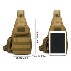 Men's Tactical Shoulder Bag With Bottle Holder