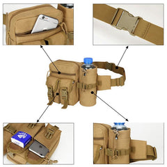 Men's Waist Pack Water Bottle Pouch Phone Bag Outdoor Sports
