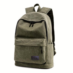 Vintage Canvas Laptop Backpack Lightweight Student Book Bag