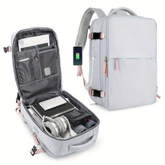 Functional Travel Backpack Laptop Schoolbag Lightweight Business Trip Bag