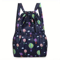 Classic Drawstring Backpack Portable Rucksack Women's Daypack