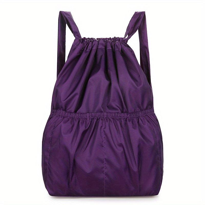 Classic Drawstring Backpack Portable Rucksack Women's Daypack