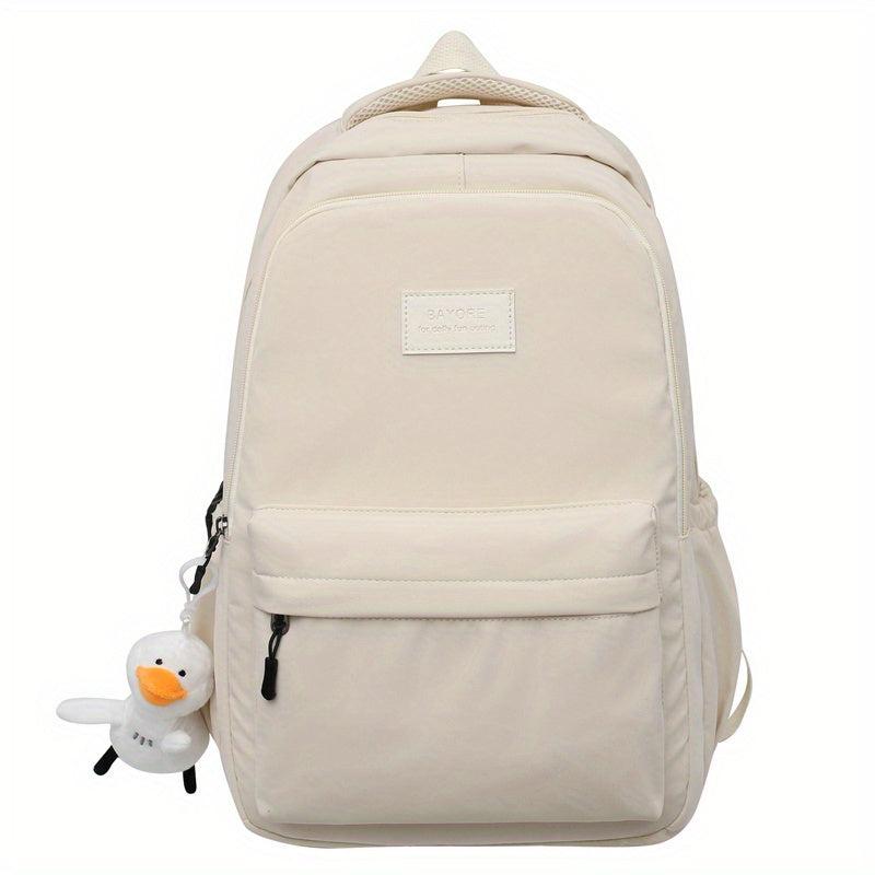 Large Capacity Duck Pendant Backpack Nylon Lightweight School Travel Bag