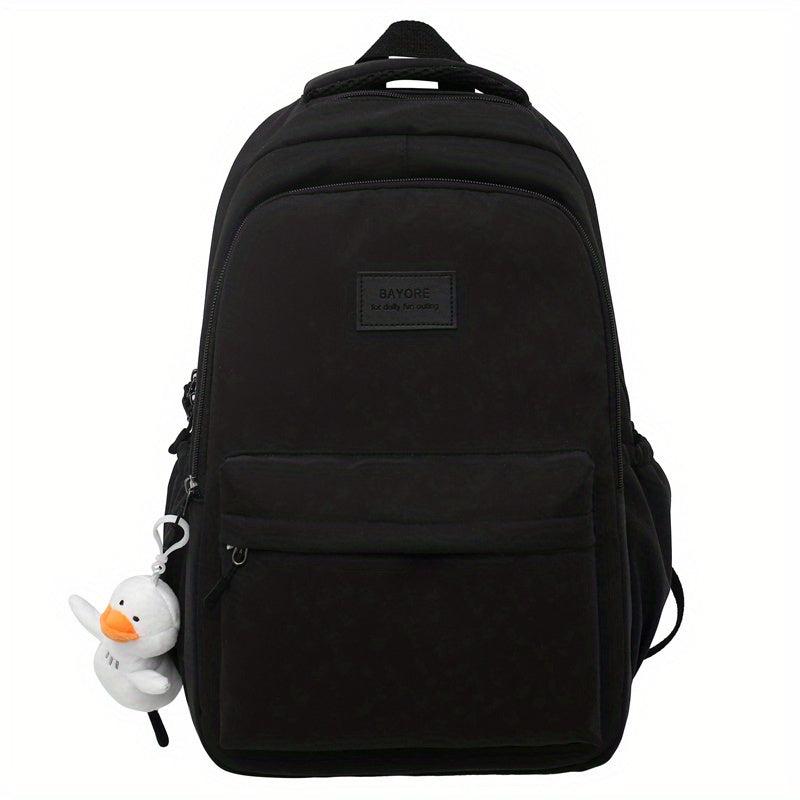 Large Capacity Duck Pendant Backpack Nylon Lightweight School Travel Bag