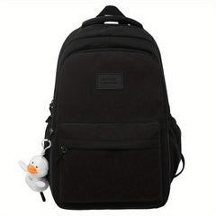 Large Capacity Duck Pendant Backpack Nylon Lightweight School Travel Bag