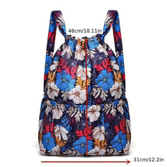 Butterfly Floral Pattern Backpack Drawstring Travel Schoolbag