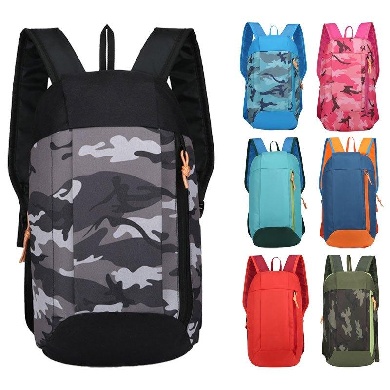 Colorblock Zipper Backpack Lightweight Travel Storage Rucksack