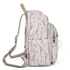 Flower Print Backpack For Women Small Travel School Bag Casual Bookbag