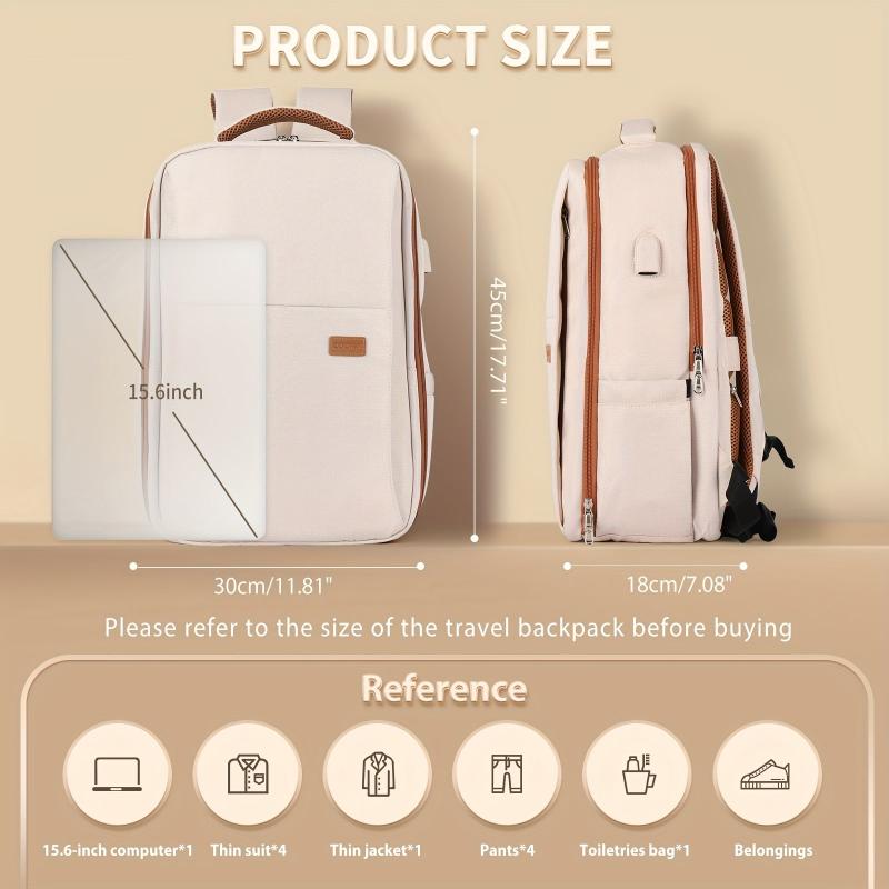 Large Capacity Minimalist Travel Backpack All Match Zipper Luggage Daypack