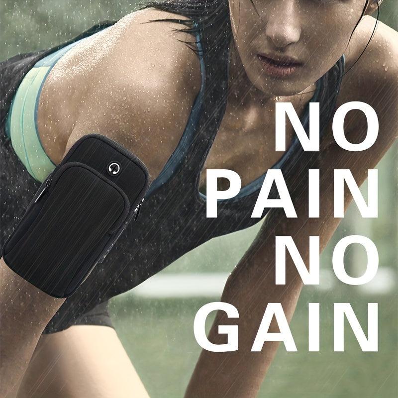 Waterproof Running Arm Bag with Zipper, Unisex Phone Storage for Outdoor Sports