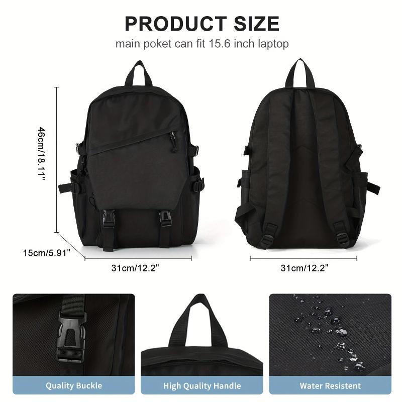 Casual Solid Preppy Backpack All Match Storage School Bag Travel Storage