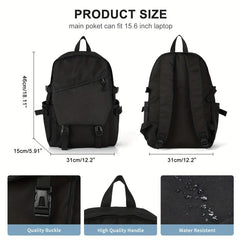 Casual Solid Preppy Backpack All Match Storage School Bag Travel Storage
