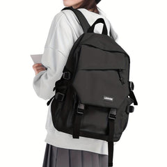 Casual Solid Preppy Backpack All Match Storage School Bag Travel Storage