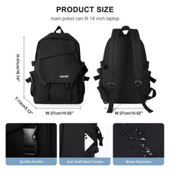 Casual Solid Preppy Backpack All Match Storage School Bag Travel Storage
