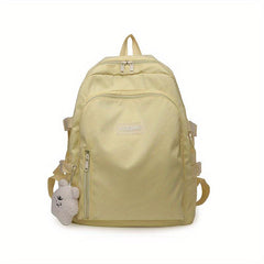 Large Capacity Canvas Backpack Durable Lightweight School Travel Bag