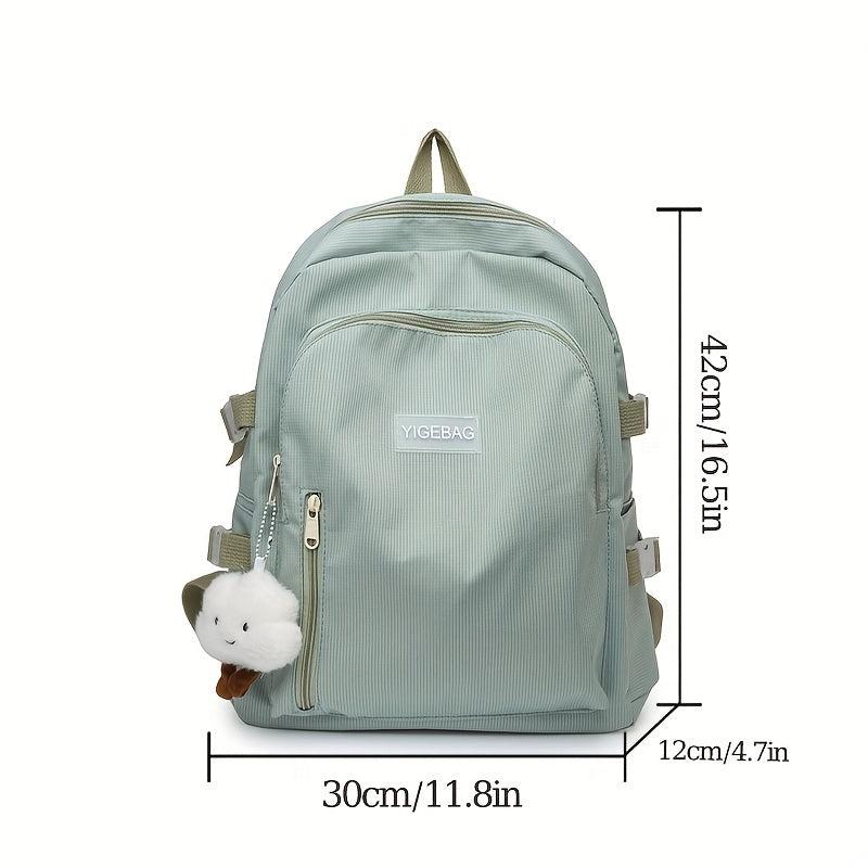 Large Capacity Canvas Backpack Durable Lightweight School Travel Bag