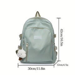 Large Capacity Canvas Backpack Durable Lightweight School Travel Bag