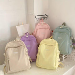 Large Capacity Canvas Backpack Durable Lightweight School Travel Bag
