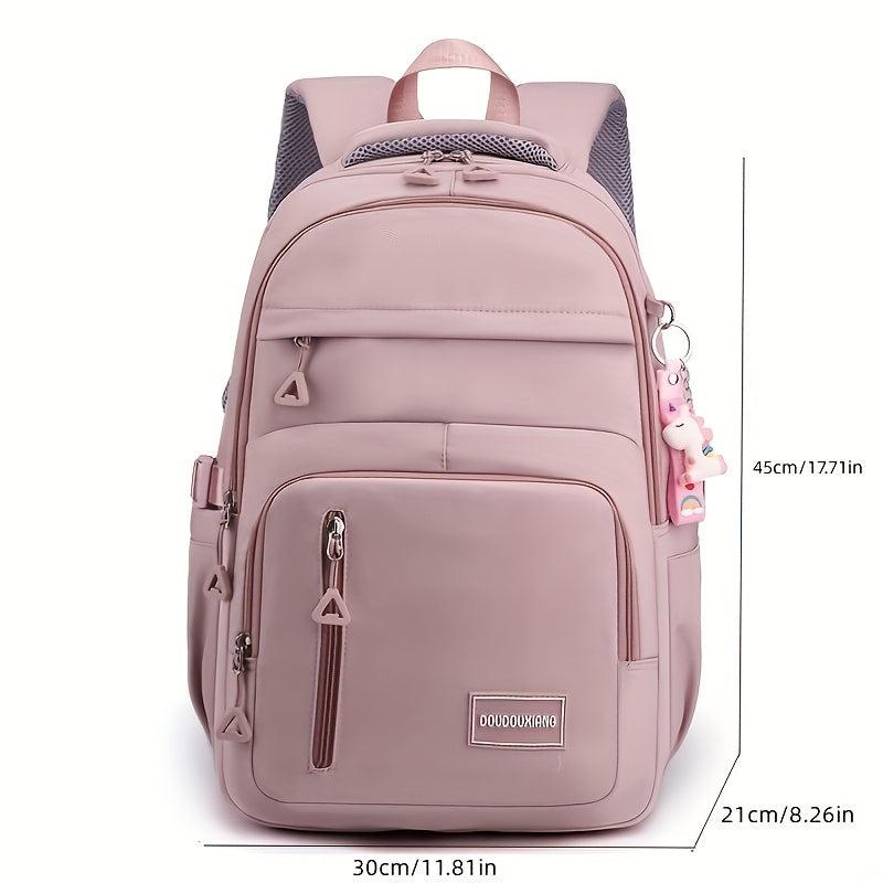 Student Backpack Preppy Style School Bag Lightweight Travel Bookbag