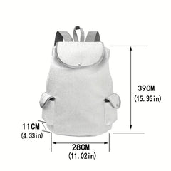 Vintage Pattern Backpack Classic Flap Storage Rucksack Women's Retro Travel Bag