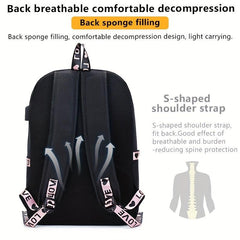 Y2K Bow Decor Travel Backpack Large Capacity