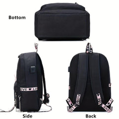 Y2K Bow Decor Travel Backpack Large Capacity