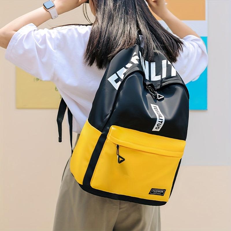 Large Capacity Backpack Heavy Duty Preppy School Bag