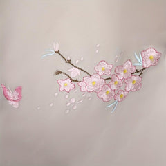 Floral Embroidered Backpack Lightweight Shoulder Bag Canvas