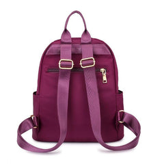 Preppy Style Solid Zipper Backpack with Adjustable Strap