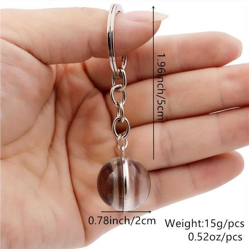 12 Constellations Time Gem Noctilucent Key Chain