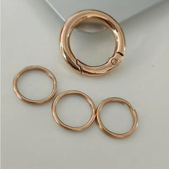 Metal Circle Ring Anti-drop Spring Buckle Key Ring Open Ring With Number Plate