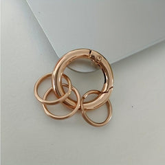 Metal Circle Ring Anti-drop Spring Buckle Key Ring Open Ring With Number Plate