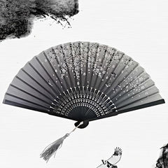 Vintage Style Bamboo Folding Fan Chinese Japanese Pattern Art Craft