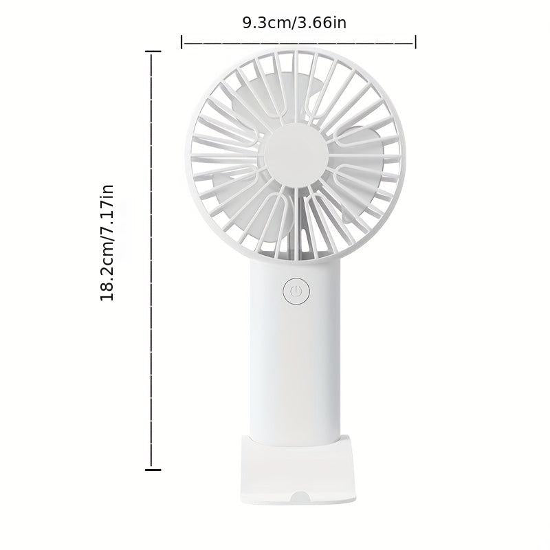 Mini USB Charging Handheld Fan with Mobile Phone Holder