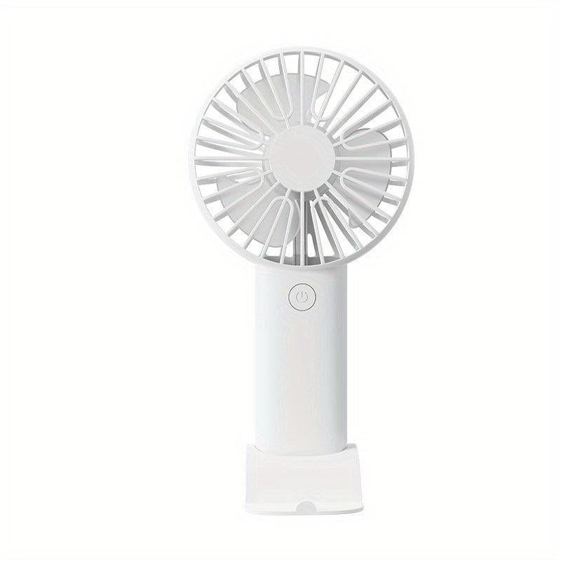 Mini USB Charging Handheld Fan with Mobile Phone Holder