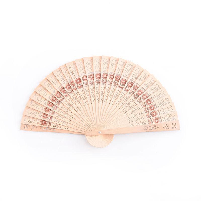 Antique Hollow Wooden Folding Fan Retro Daily Fan