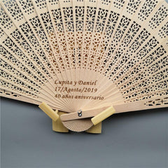Antique Hollow Wooden Folding Fan Retro Daily Fan