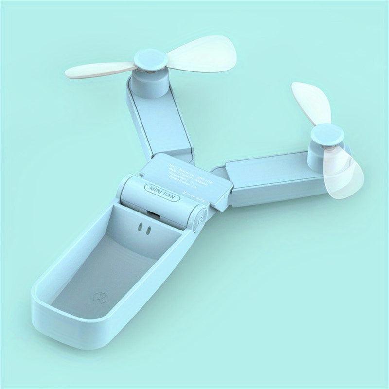 USB Rechargeable Double Folding Pocket Fans