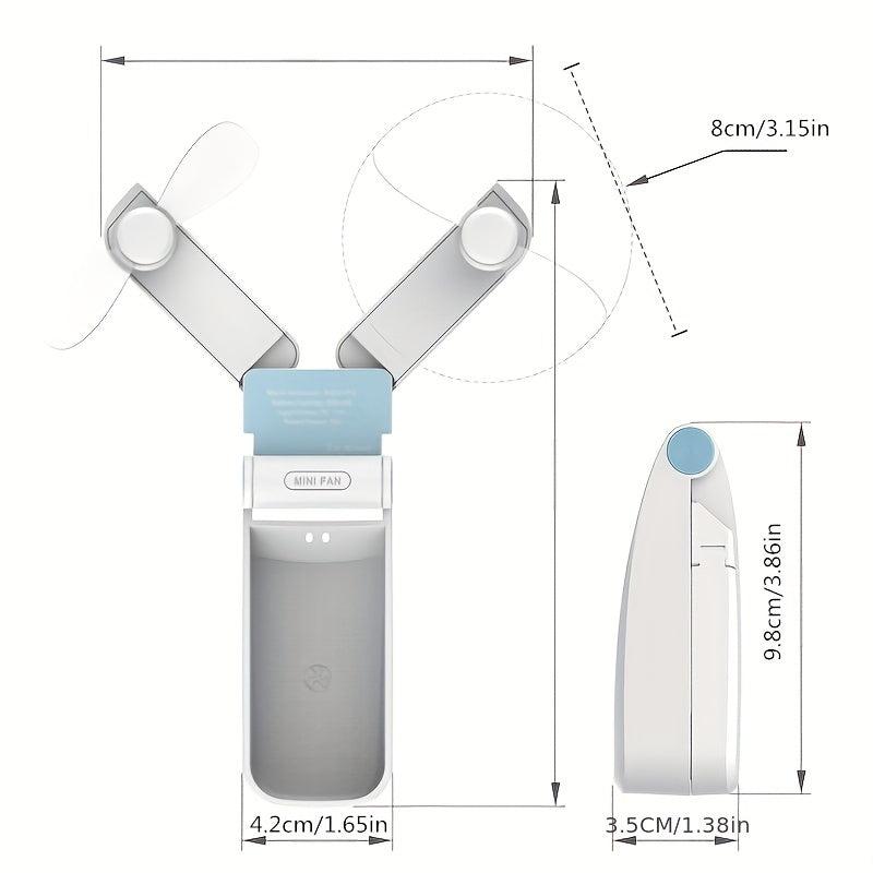 USB Rechargeable Double Folding Pocket Fans