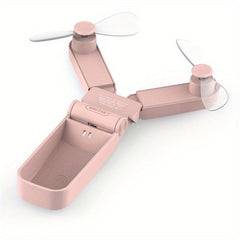 USB Rechargeable Double Folding Pocket Fans