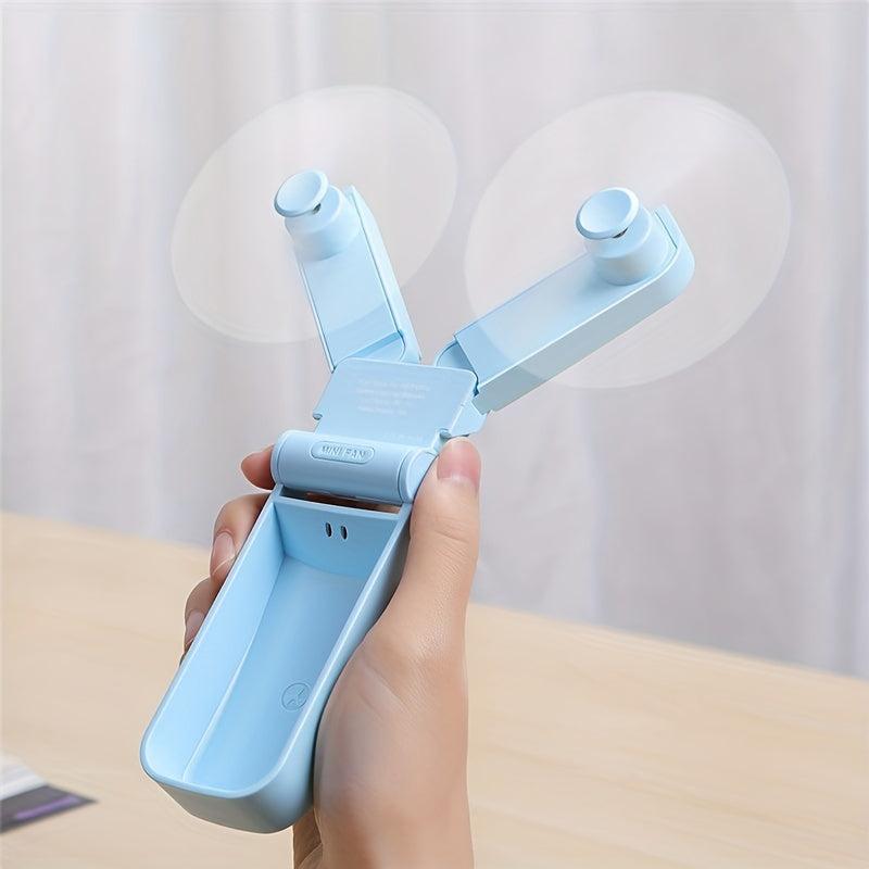 USB Rechargeable Double Folding Pocket Fans