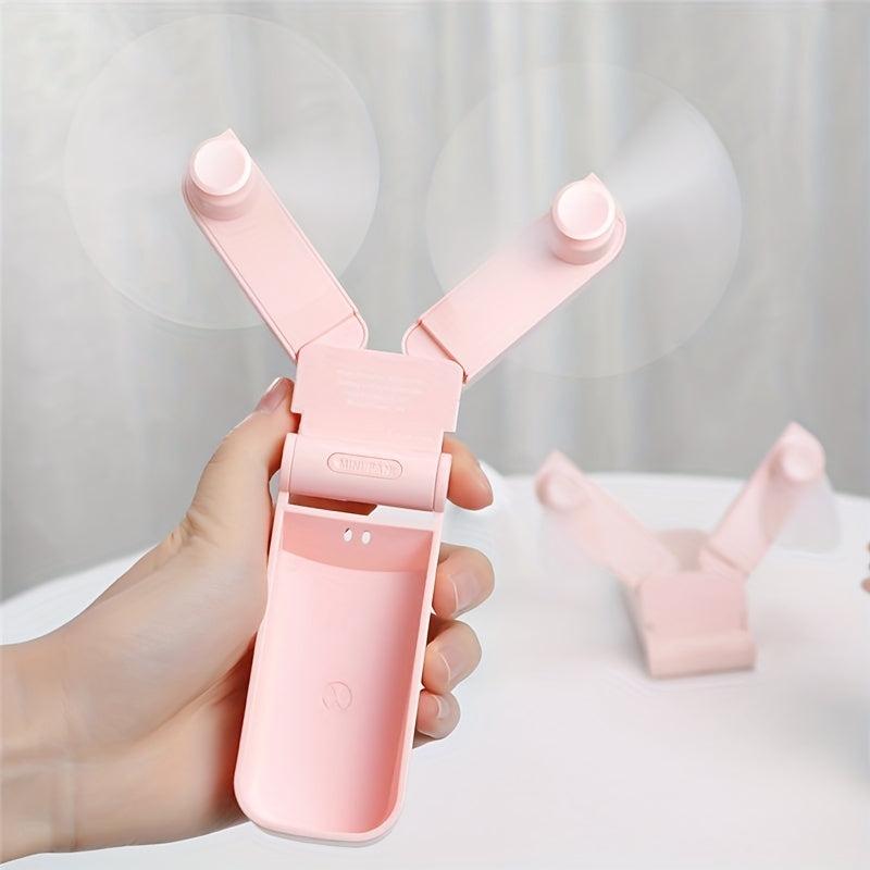 USB Rechargeable Double Folding Pocket Fans