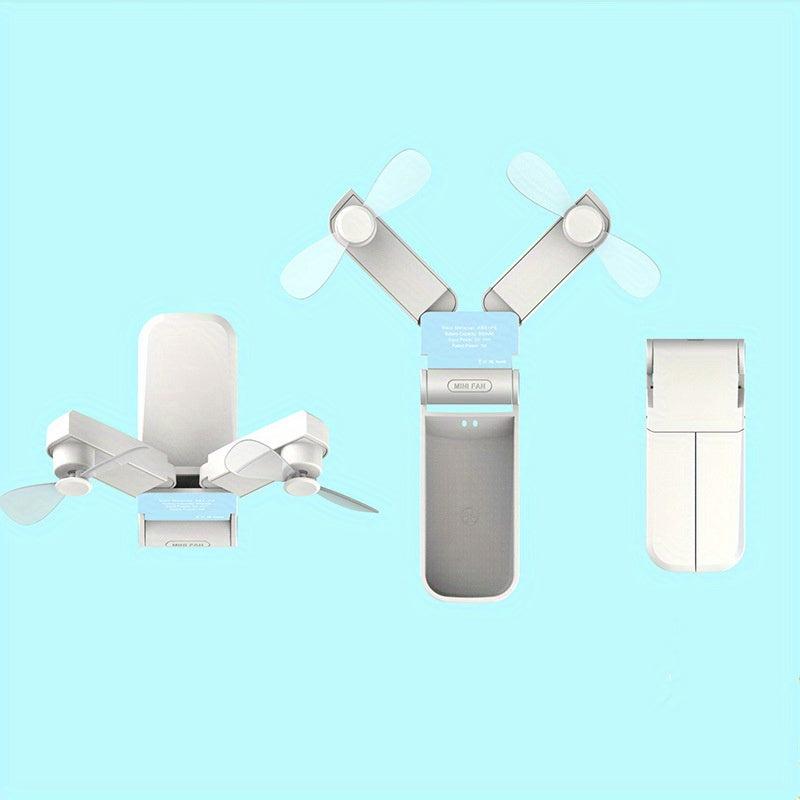USB Rechargeable Double Folding Pocket Fans