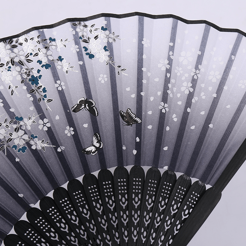 Classical Dance Fan Wooden Shank High Tassel Elegent Male Female Fan