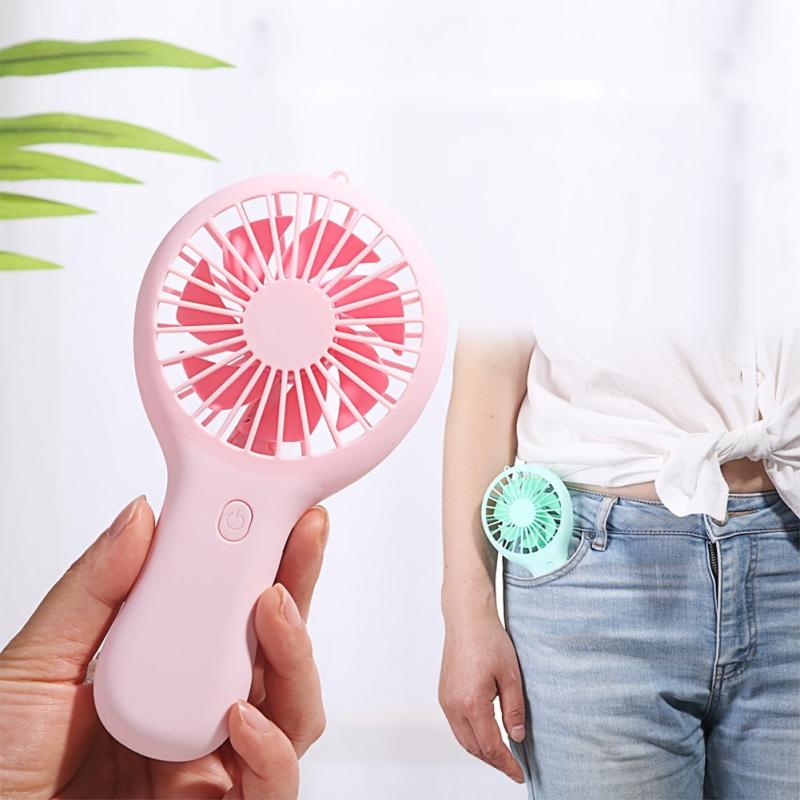 Handheld Fan Pocket Cooling USB Rechargeable Phone Holder