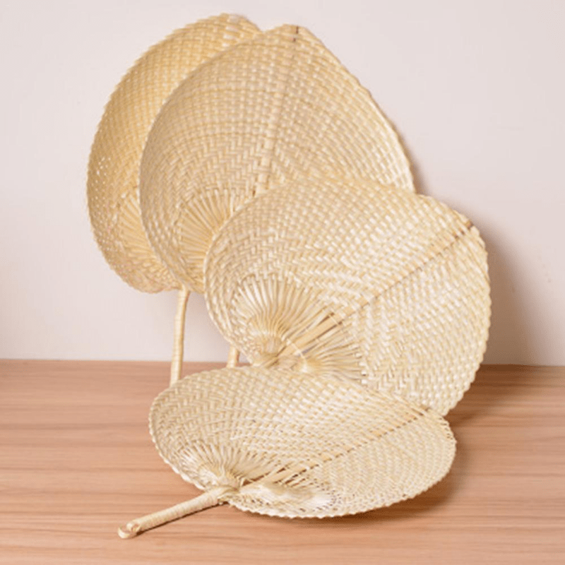 Bamboo Woven Heart Fan for Summer