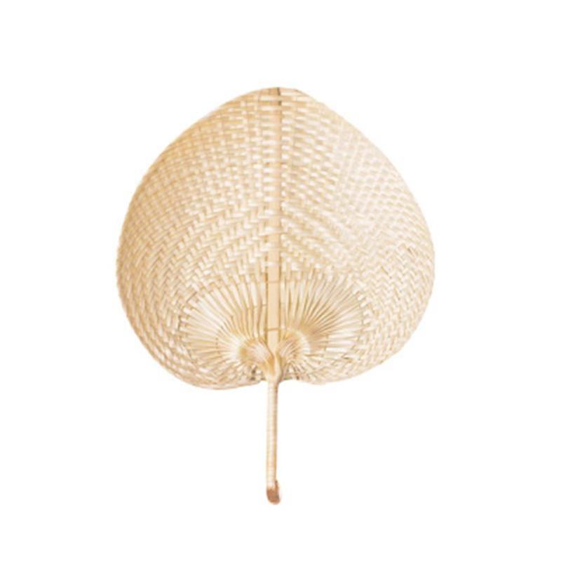 Bamboo Woven Heart Fan for Summer