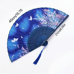Chinese Style Small Floral Butterfly Pattern Fan Cheongsam Accessories